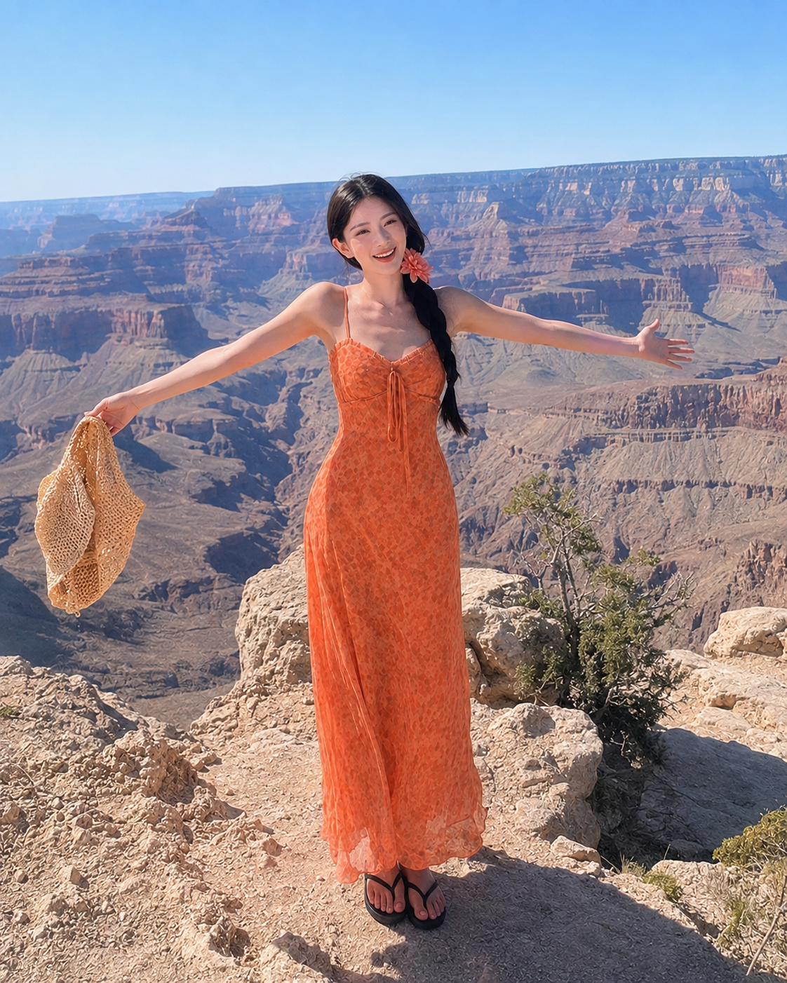 Sunset Bloom Ruched Maxi Dress